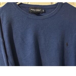 Men’s Ralph Lauren Golf XL Sweater Vibrant Blue Long Sleeves Black pony